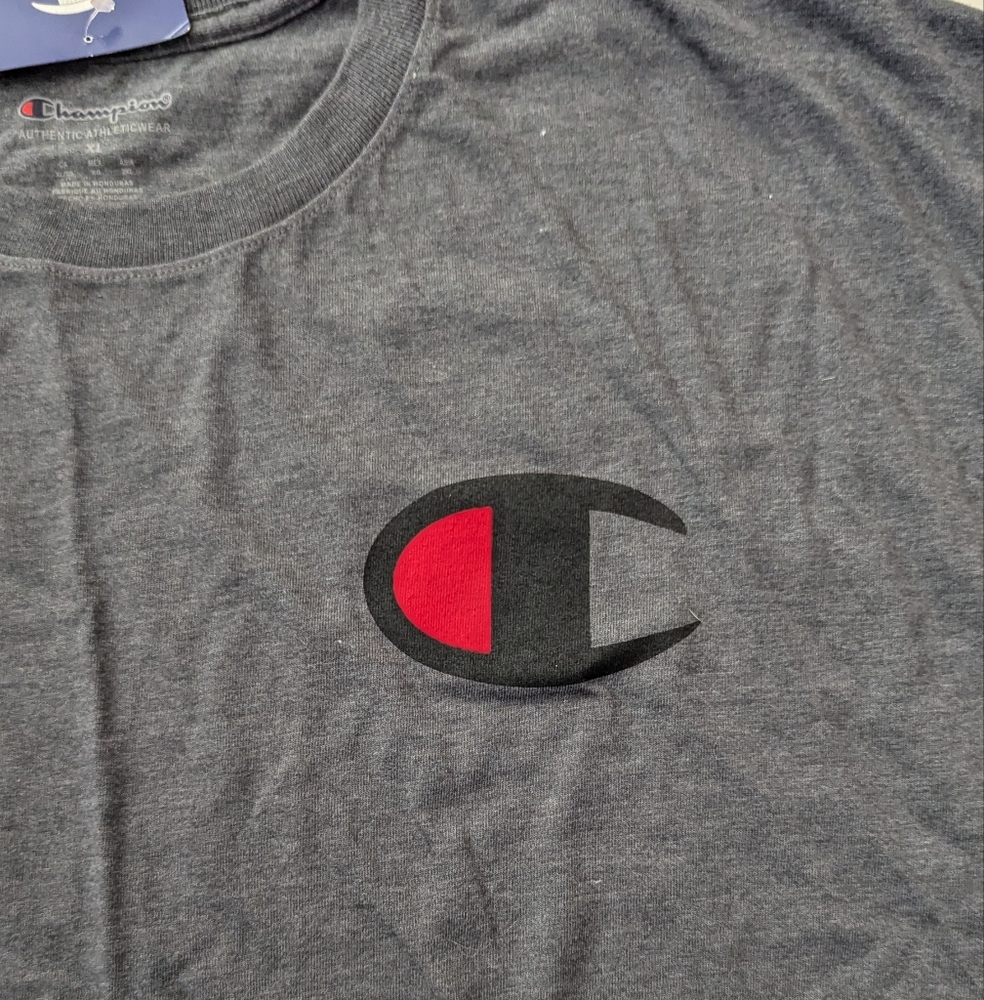 Champion Logo Gray T-Shirt Mens Size Mens XL - Picture 8 of 9